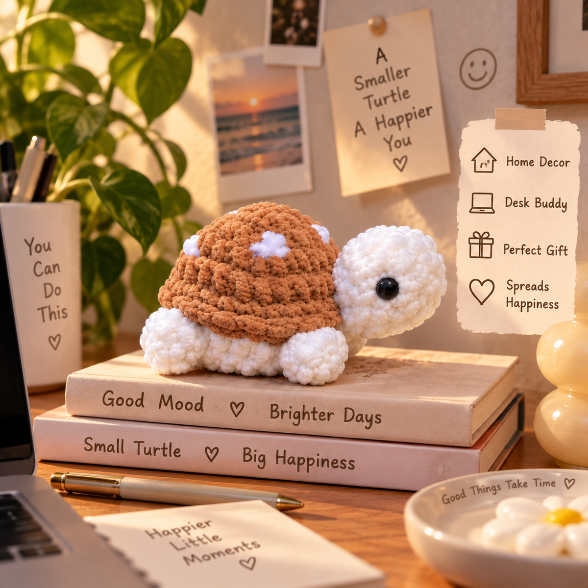 Crochet Turtle Plushie – Handmade Cute Pocket Turtle