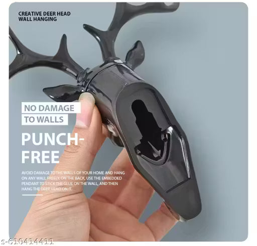 Deer Head Wall-Mount Key Holder & Organizer – Pack of 2