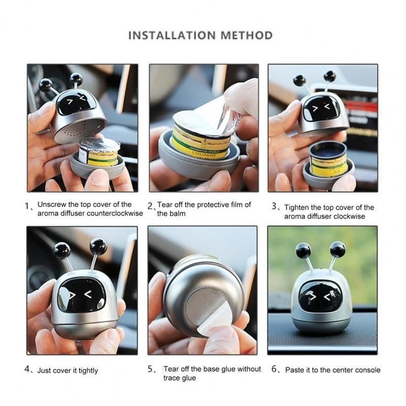 Micro-Cute Robot Car Dashboard Fragrance Perfume Diffuser