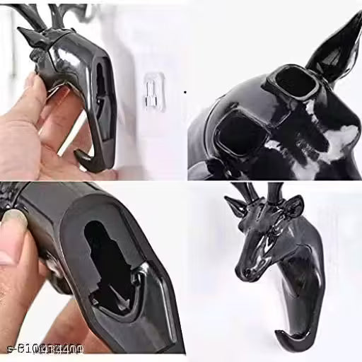 Deer Head Wall-Mount Key Holder & Organizer – Pack of 2