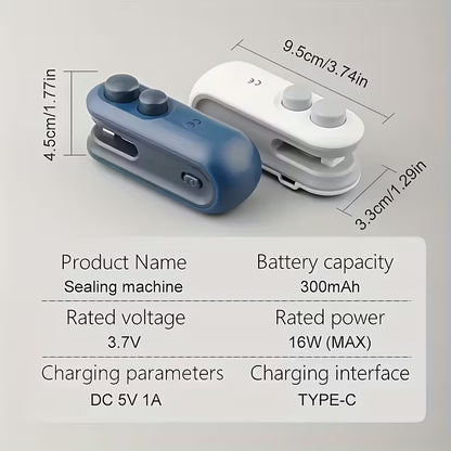 Portable Mini Sealing Machine (Chargeable - Type C)
