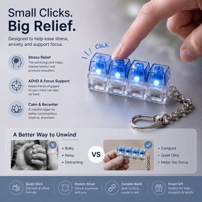 Mechanical Keyboard Fidget Keychain
