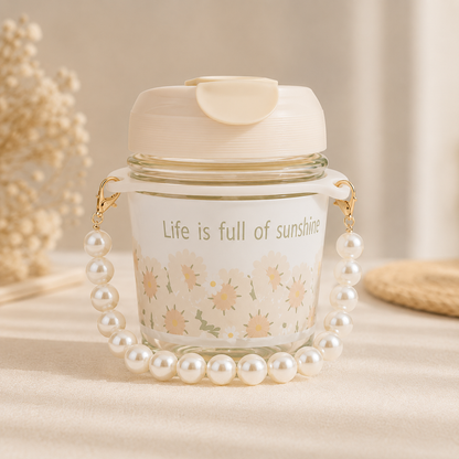 Pearl Chain Glass Tumbler - 350 ML