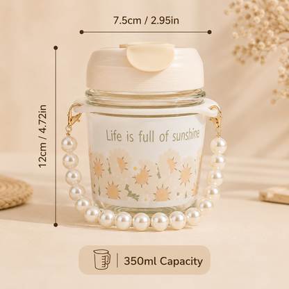 Pearl Chain Glass Tumbler - 350 ML