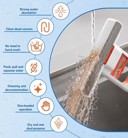 Mini Foldable Sponge Mop for Kitchen, Bathroom & Countertops
