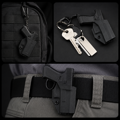 Mini Glock Keychain with Holster – Black Edition