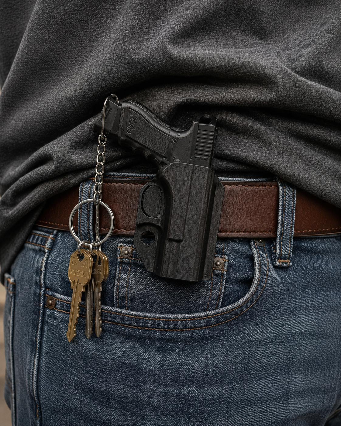 Mini Glock Keychain with Holster – Black Edition
