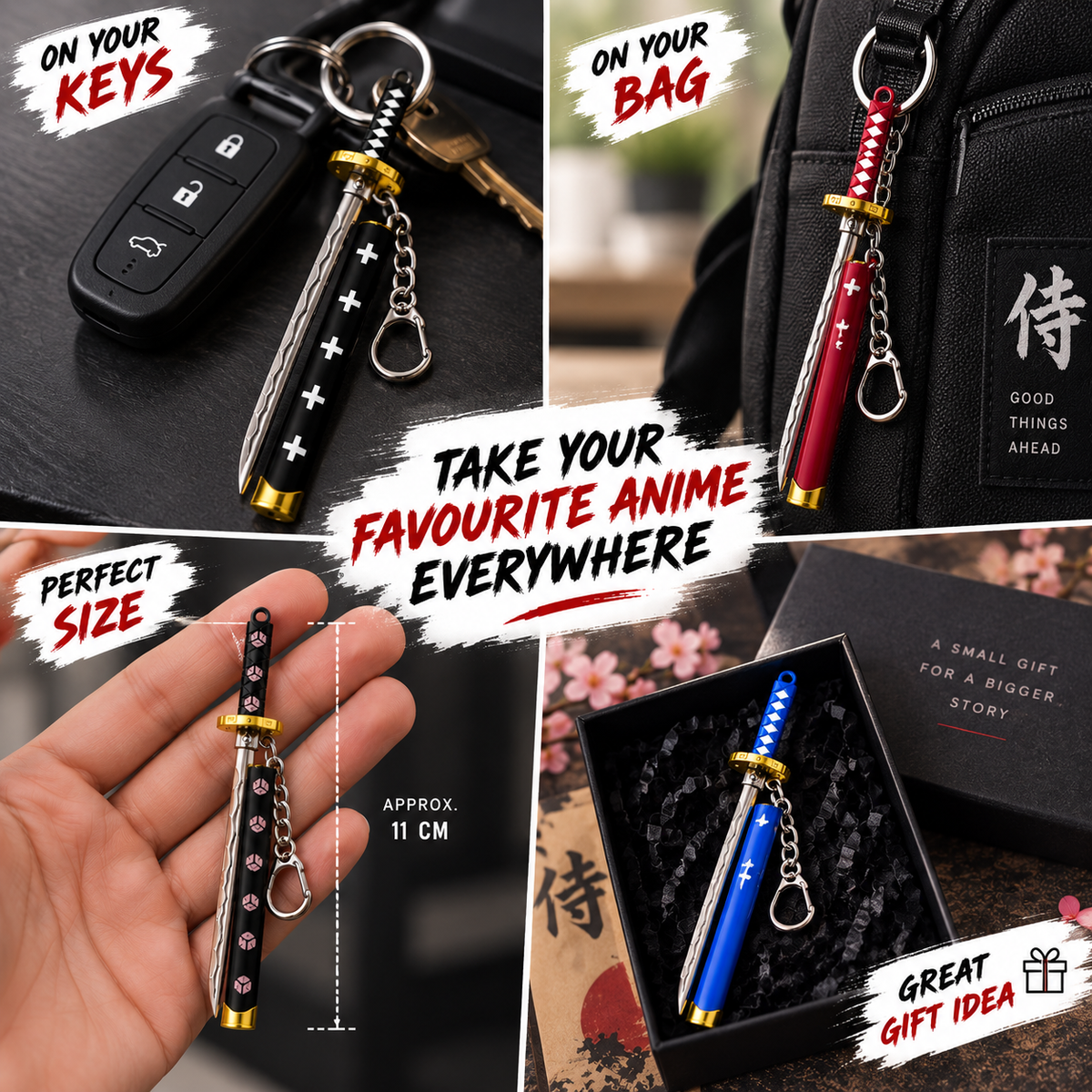 Anime Katana Sword Keychain