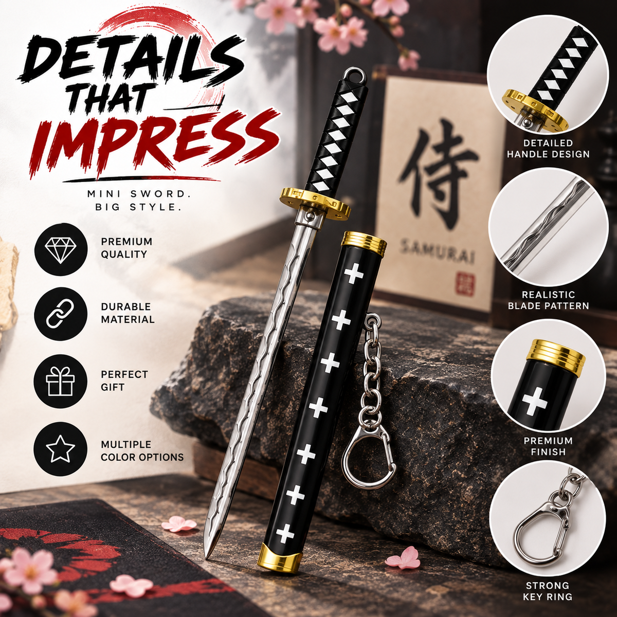 Anime Katana Sword Keychain