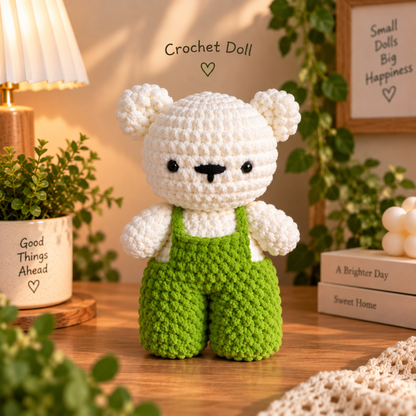 Crochet Couple Dolls – Handmade Cute Couple Plushies (Green)