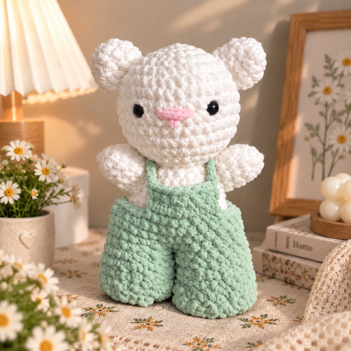 Crochet Couple Dolls – Handmade Cute Couple Plushies (Mint Green)