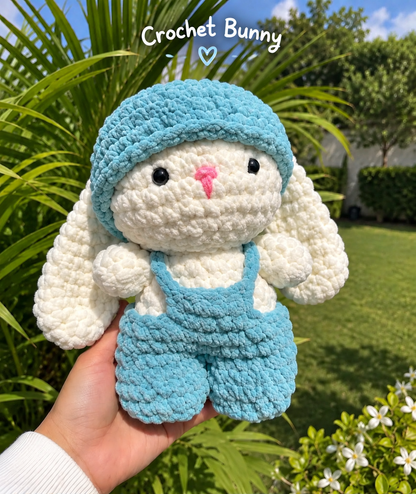 Crochet Bunny Plushie – Handmade Soft & Cuddly Rabbit Doll