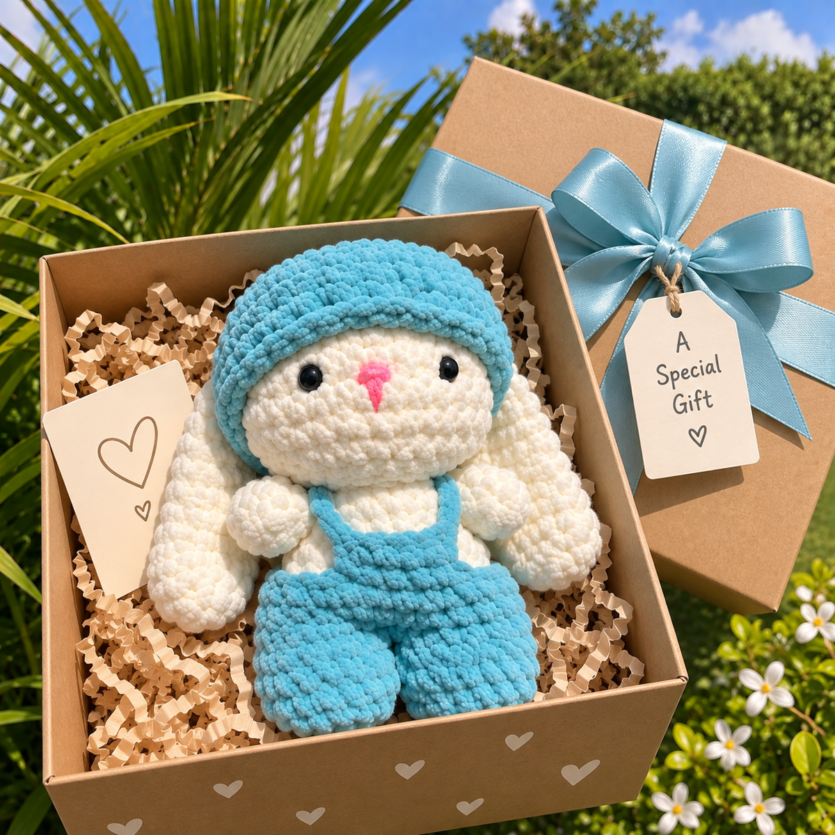 Crochet Bunny Plushie – Handmade Soft & Cuddly Rabbit Doll