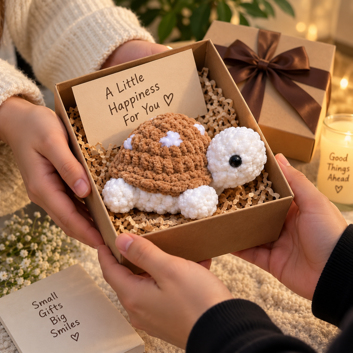 Crochet Turtle Plushie – Handmade Cute Pocket Turtle