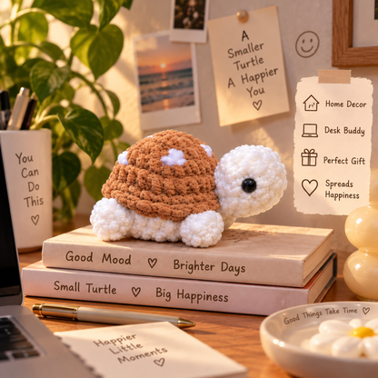 Crochet Turtle Plushie – Handmade Cute Pocket Turtle