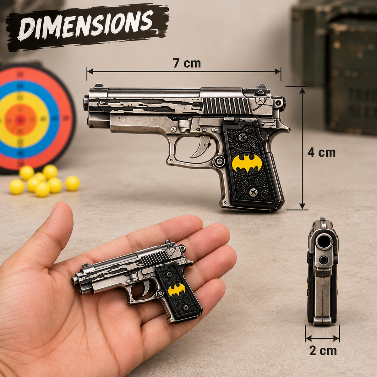 Mini Air Gun with Target & Bullet Set