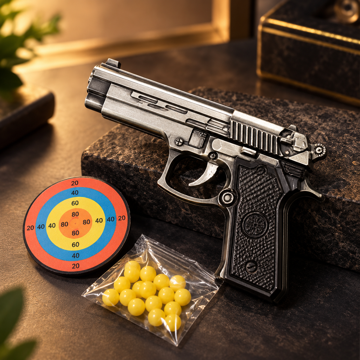 Mini Air Gun with Target & Bullet Set