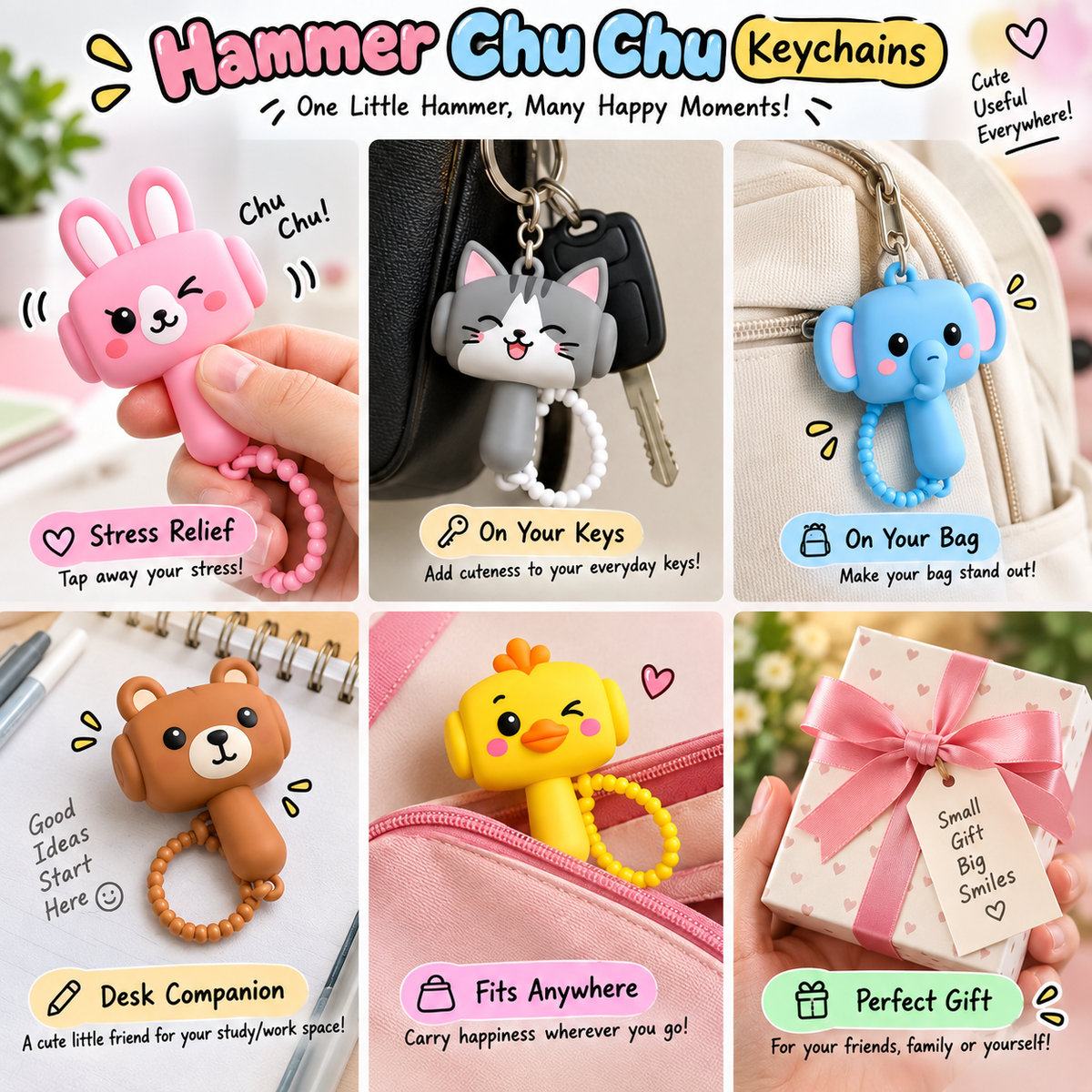 Hammer Chu Chu Keychains 🔨🐰