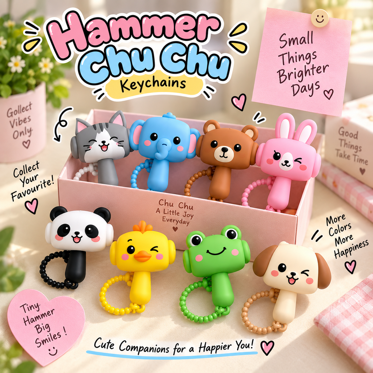 Hammer Chu Chu Keychains 🔨🐰