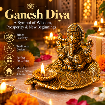 Ganesh Diya – Symbol of Wisdom, Prosperity & New Beginnings