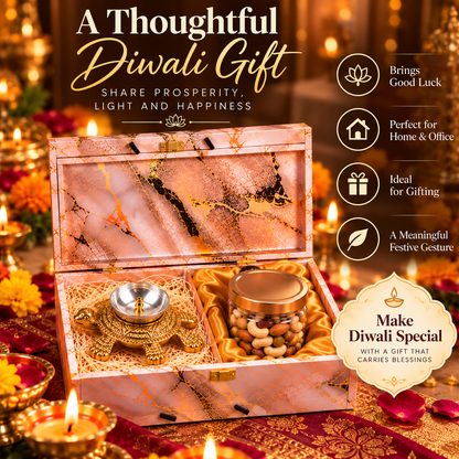 Premium Diwali Gift Hamper – Kachua Diya & Dry Fruits