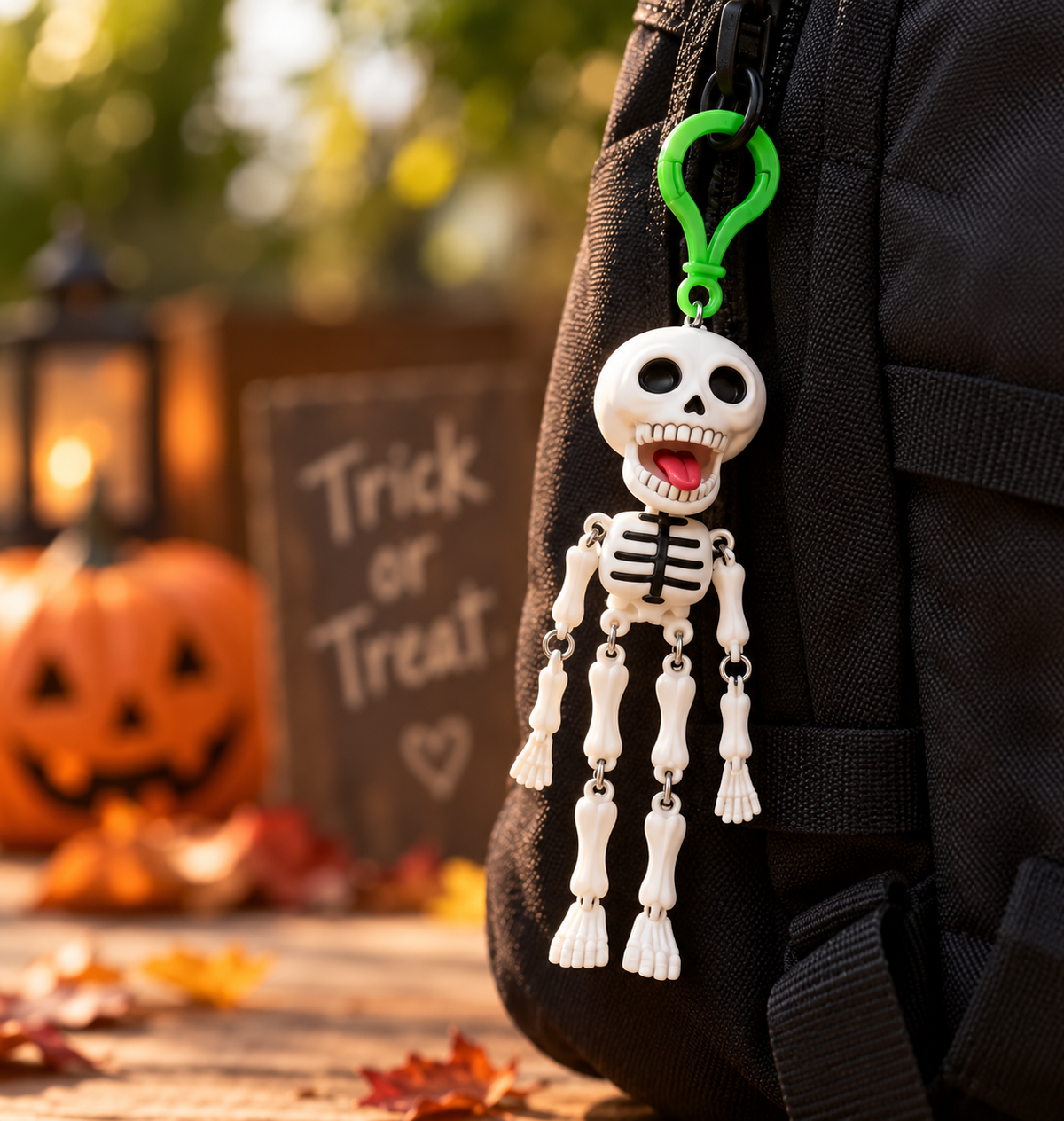 Pull-String Skeleton Keychain – Clink, Pull & Have Some Fun!🦴
