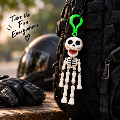 Pull-String Skeleton Keychain – Clink, Pull & Have Some Fun!🦴