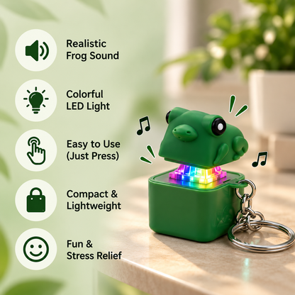 Frog Sound Keychain with LED Light 🐸