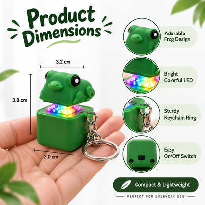 Frog Sound Keychain with LED Light 🐸