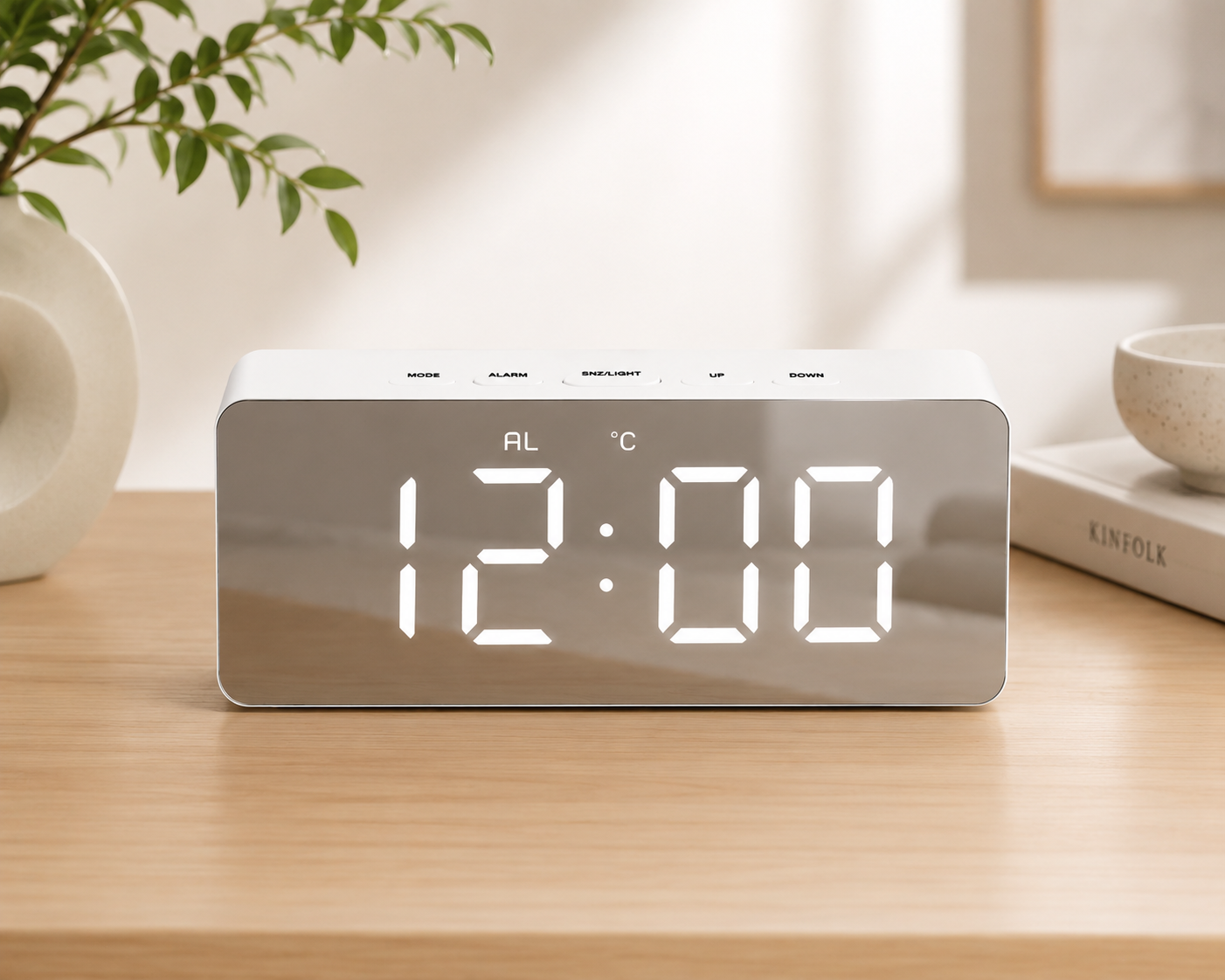 LED Mirror Digital Alarm Clock