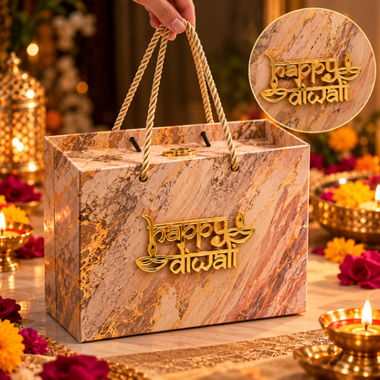 Premium Diwali Gift Hamper – Om Diya & Dry Fruits
