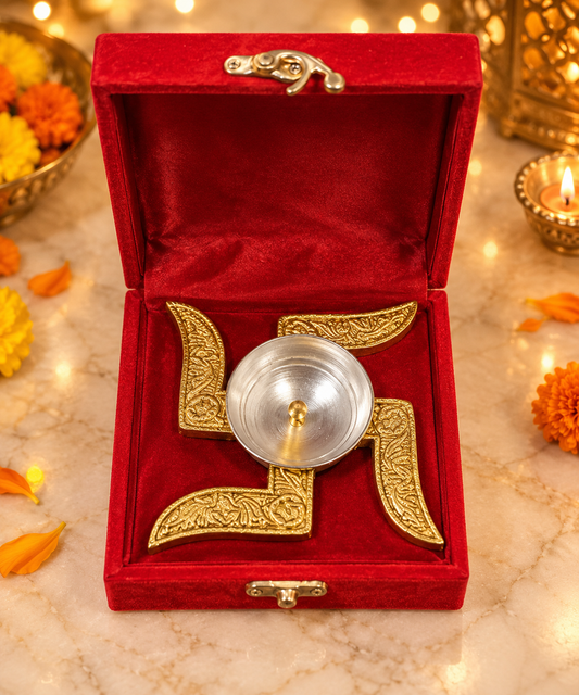 Luxury Swastik Diya – Premium Diwali Gift