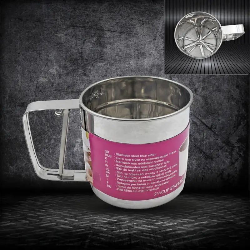 Manual Stainless Steel Flour Sifter Cup