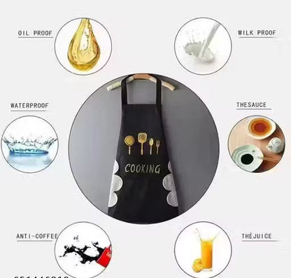 Premium Waterproof Kitchen Apron with Pockets & Hand Wipe Towel – Pack of 2