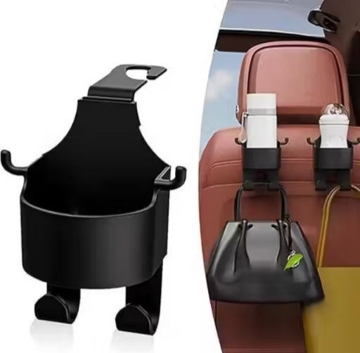 3-in-1 Multi-Functional Car Headrest Hook with Cup Holder (Buy 1 Get 1 Free)
