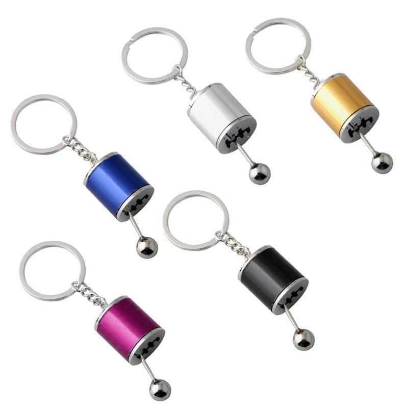 Metal Gear-Shift Keychain with Moving Knob
