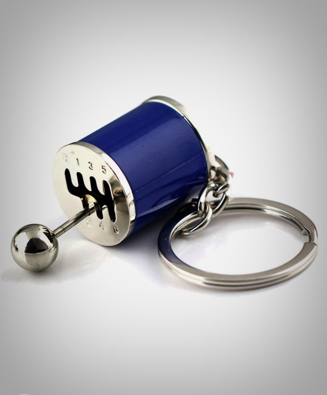 Metal Gear-Shift Keychain with Moving Knob