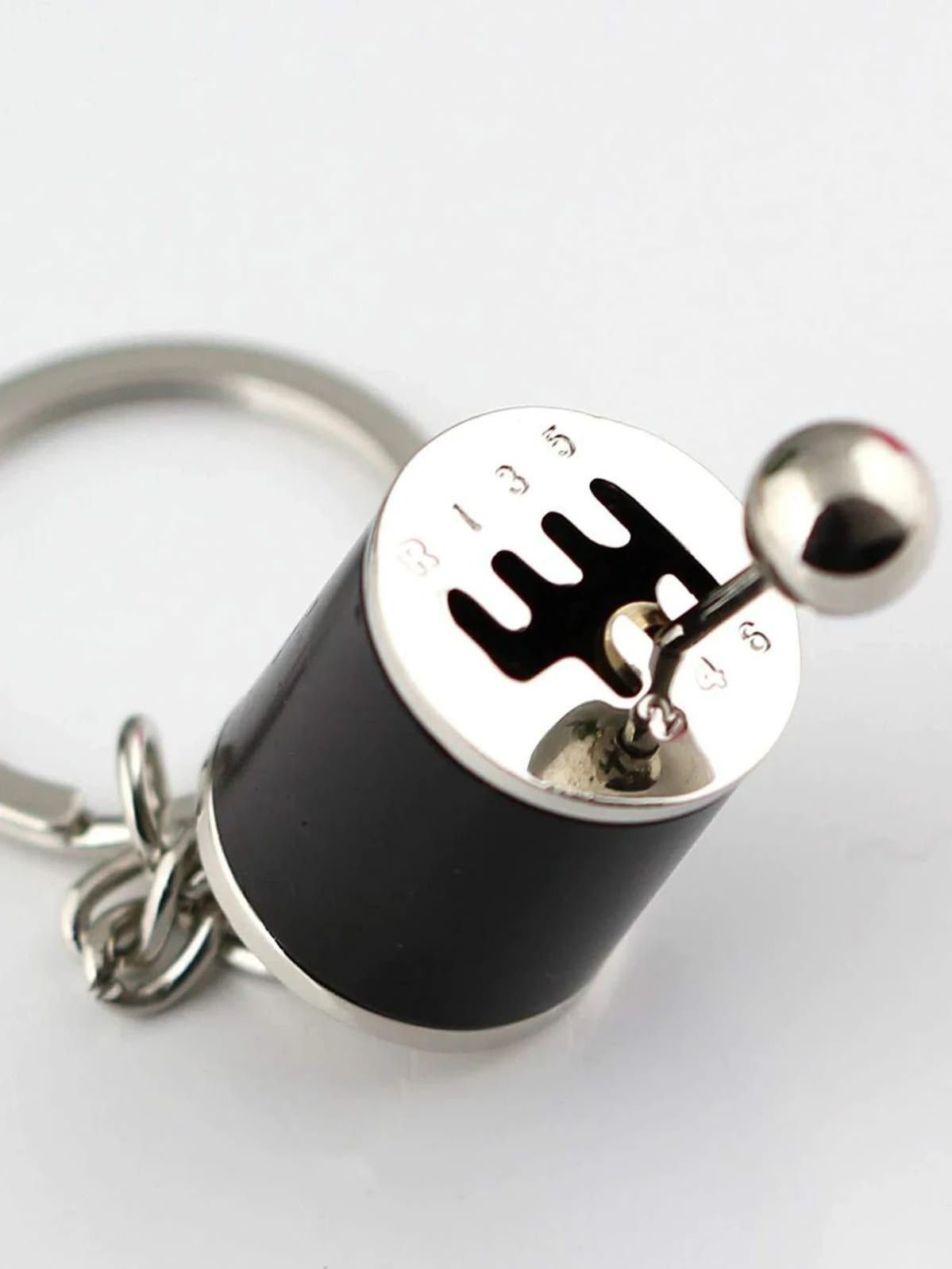 Metal Gear-Shift Keychain with Moving Knob