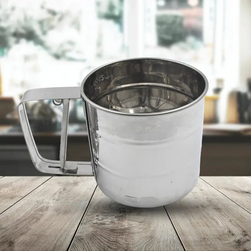 Manual Stainless Steel Flour Sifter Cup