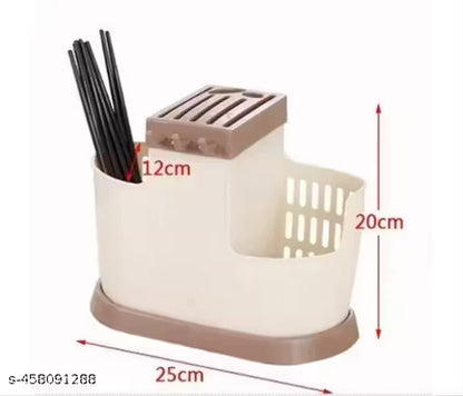 Plastic Multi-Functional Cutlery Storage Holder Stand (Standard)