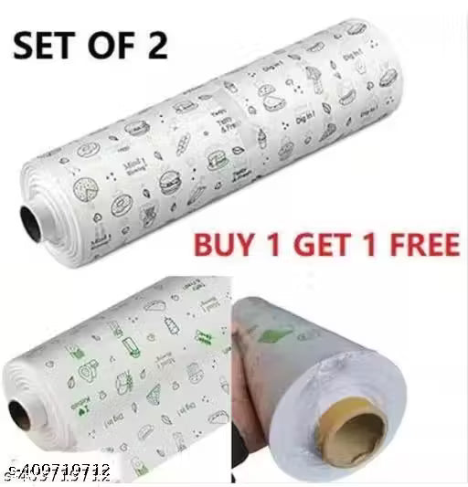 Non-Stick Food Wrapping Paper Roll / Roti Wrap / Parchment Paper – 25 Meter (Pack of 2)