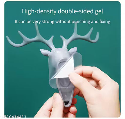 Deer Head Wall-Mount Key Holder & Organizer – Pack of 2