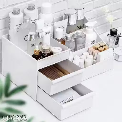 Multi Grid Plastic Desktop Storage Cosmetic Organizer